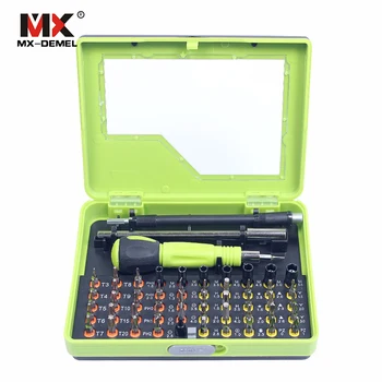 MX-DEMEL 53 i 1 Multi-purpose Præcision Magnetisk Skruetrækker Sæt Elektriske husholdningsapparater håndværktøj Bits Telefon, PC Reparation Kits
