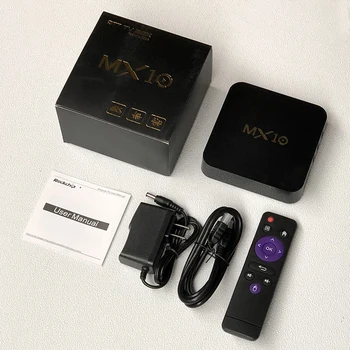 MX10 Smart TV Boks Android 7.1 RK3328 Quad-Core 64-bit-4 gb DDR4 32GB KD17.4 4K HD Wifi 100M LAN-USB3.0 Set-top-Boks media player
