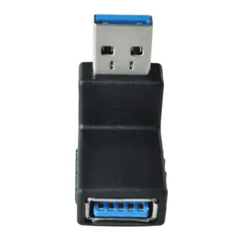 MYLB 90 Graders USB 3.0 EN Mandlig og Kvindelig M/F Plug Adapter Stik, Sort