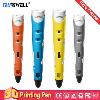 Myriwel 3d penne + 10 * 10 m ABS Filament,3 d pen 3d model Smart 3d-printer pen-3d magic pen,Børn gaver,pen 3 d 1.75 mm ABS/PLA