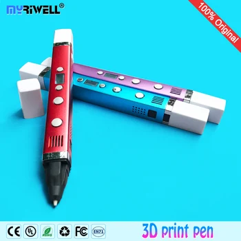 Myriwell 3d-pen + 20 Farve * 10m ABS filament(200m),3d-printer pen-3d magic pen,Bedste Gave til Børn,Støtte mobile strømforsyning,