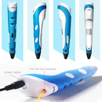 Myriwell 3d penne + 10 * 5m ABS Filament,3 d pen 3d-model Smart 3d-print pen Bedste gave til Kidspen-3d print pen