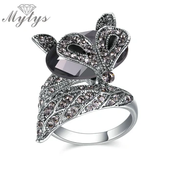 Mytys Mærke Oprindelige Design Fox Ring Fashion Animal Marcasite Ring Dame Smykker Tilbehør Gave R1858