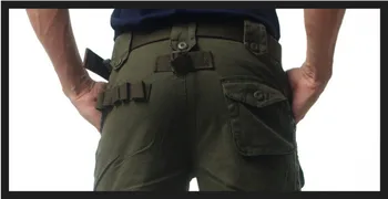 Mænd ARMY Baggy CARGO BUKSER Militære Stil Taktiske Bukser Bekæmpe Lommer Army Grøn Multi-lomme Arbejde Bukser
