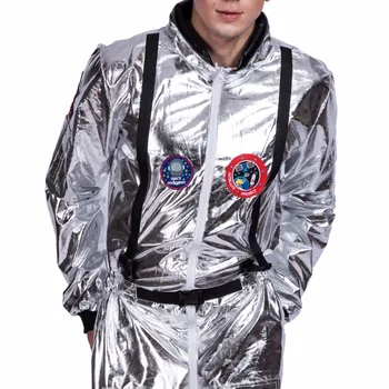 Mænd Astronaut Fremmede Pop Danser Fase Kostume Til Karneval, Julefrokost Club Voksen Mand Udstyr, Tøj Halloween Kostumer