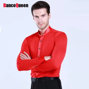 Mænd Danse Shirt 50-90 kg Latin Dans Top 165-185 cm Cha Cha/Rumba/Samba/Balsal Dans Toppe Til Praksis/Ydelse Dancewear