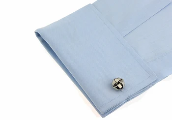 Mænd Gave Sølv Knot Cuff Links Engros&detail-Sølv Farve Kobber Materiale Mode Skinnende Knude Design