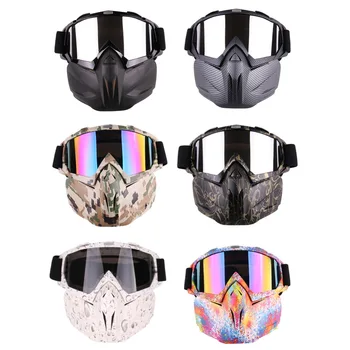 Mænd Kvinder Ski Snowboard, Snescooter Beskyttelsesbriller Sne Vinter Vindtæt Skiløb Briller Motocross Solbriller med ansigtsmaske