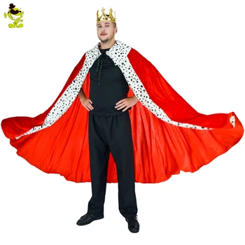 Mænd, Luksusværelse med Kingsize-Kostume Med kappe&krone For Voksne, Herre Rolle Spil Party Ydeevne Til Halloween Fest Cosplay King Kostumer
