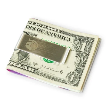 Mænd money clips ægte vintage læder lomme foran klemme for penge indehaveren metal clip penge klip pung med ID-kort Sag