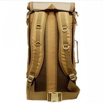 Mænd og kvinder travel backpack rygsæk rejse med stor kapacitet rygsæk 60 l pose militær-entusiaster, vejrandigt nylon vandtæt