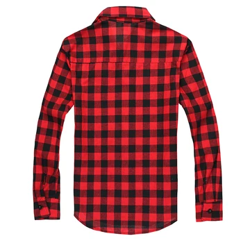 Mænd Plaid Shirt Camisas Sociale 2018 Efteråret Mænds Mode Ternet langærmet Skjorte Mandlige Knappen Ned Casual Check Shirt