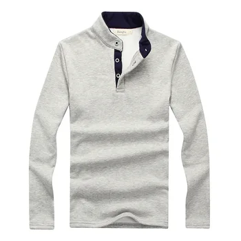 Mænd Polo Shirt 2017 Vinter Varm Nye herre langærmet Skjorte Plus Tyk Fløjl Varm Cashmere Mandlige Casual Solid Polo