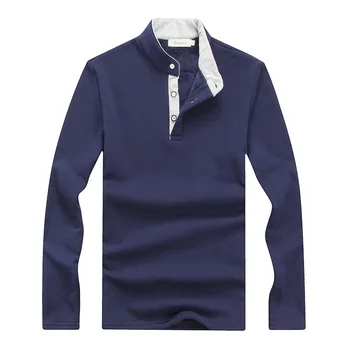 Mænd Polo Shirt 2017 Vinter Varm Nye herre langærmet Skjorte Plus Tyk Fløjl Varm Cashmere Mandlige Casual Solid Polo