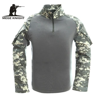 Mænd Taktisk Gear Militære Airsoft Special Ops Combat Shirt Camouflage Lette Vægt Hurtige Angreb Langærmet Shirt Med Frøen Shirt