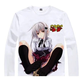 Mænd Unikke Animationsfilm T-shirt 3d-Print High School DxD Issei Hyodo Rias Lange Ærmer Casual Cosplay T-Shirt Camisetas Masculina