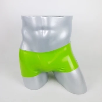 Mænd Voksen Gummi Trusser Bud Grønne Latex Shorts med sportstøj Stramme Erotisk Lingeri Til Mænd Plus Size Hot Salg Tilpasse service