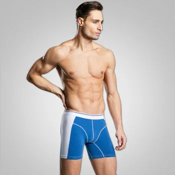 Mænds Undertøj U Konveks Bomuld Plus Size Boxer Gay Åndbar Lang Boksere Pose underbukser Mand Undertøj Boksere M-3XL