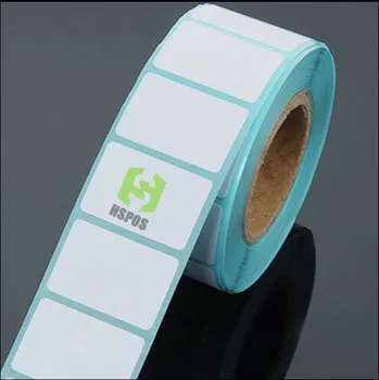 Mærkat mærkat 100mmx80mm 600pcs en rulle selvklæbende termisk printer papir udskrivning papel kan customized logo