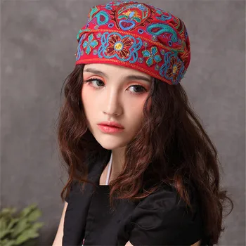 Mærke Foråret Efteråret Kvinder Hat Harajuku Vintage Mode Bandanas Casual Style Cap Tøj Beanie Huer Broderi Elegante Hatte