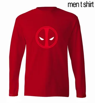 Mærke tøj animationsfilm Deadpool mænd langærmet t-shirt 2017 nye forår bomuld af høj kvalitet hip hop Døde Swimmingpool mænd tshirt