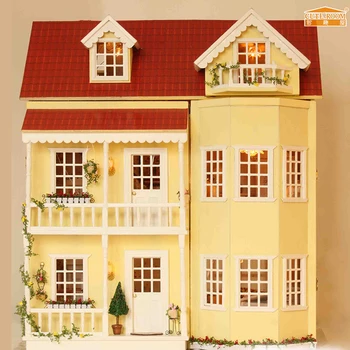 Møbler DIY Dukke Hus Wodden Miniatura Dukke Huse, Møbler Kit DIY Puslespil Samle Dukkehus Legetøj Til Børn gave A010