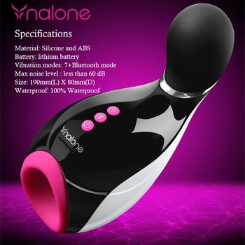 Nalone 7 Hastighed Bluetooth Mandlige Masturbator Cup Mundtlig Sugende Lommelygte Pige Realistisk Vagina Kunstig Fisse Sex Produkt for Manden