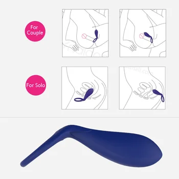 Nalone Penis Ring med Vibrator Cock Rings Vandtæt Sex Bullet Vibrator Klitoris Stimulation Voksen Sex Legetøj til Par Mand