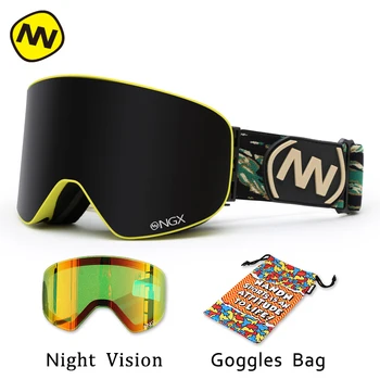NANDN Ski goggles Skiløb Brillerne Dobbelt Linse UV400 Anti-fog Voksen Snowboard Ski Briller Kvinder Mænd Sne Briller
