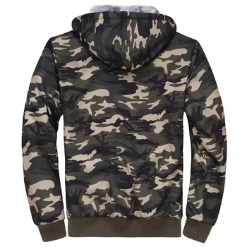 NaranjaSabor 2018 Efterår og Vinter Mænds Jakke Hooded Coat Camouflage Army Hoodies Grønne Herre Tøj Fleece Mandlige Sweatshirts 4XL