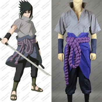 Naruto Sasuke Uchiha Anime Cosplay Kostume Tilpasset