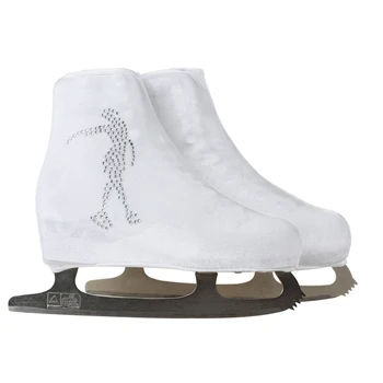 Nasinaya Figure Skating Sko Cover Velvet for Børn, Voksne Beskyttende Rulleskøjte Skøjteløb Tilbehør skinnende Rhinestones 9