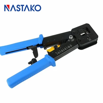 NASTAKO værktøjer RJ11 EZ RJ45 Tang crimper Crimpning Kabel Stripper trykke på linje klemme tang-tænger for netværk EZrj45 stik