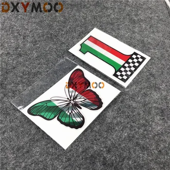 Nationale Flag Italien Nummer 1 Champion Butterfly Bil Klistermærker Motorcykel Vinyl Decals 3M Car Styling