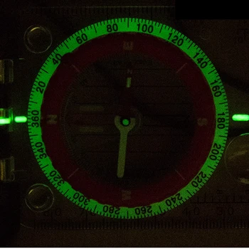 NatureHike Lysende Kompas Med Spejl LED Lys, Holdbare Anti-shock Stabil, Vandtæt Vandring, Klatring Multifunktionelle Kompas