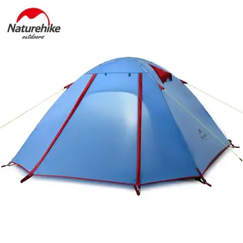 Naturehike Telte, Camping 2-4 personers telt aluminium stang NH dobbelt lag Udendørs Vandreture Fiskeri turist-telt vandtæt