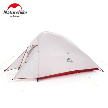 Naturehike Udendørs 2 Person Camping Telt 20D Nylon Silikone CloudUp 2 Opdatering Ultralet Telt Med Mat For Par Hiking Tur