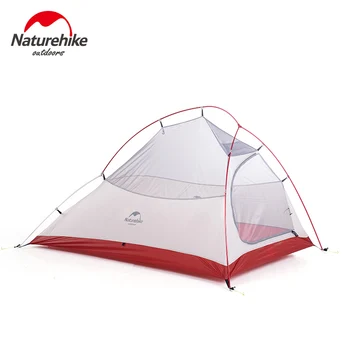 Naturehike Udendørs 2 Person Camping Telt 20D Nylon Silikone CloudUp 2 Opdatering Ultralet Telt Med Mat For Par Hiking Tur