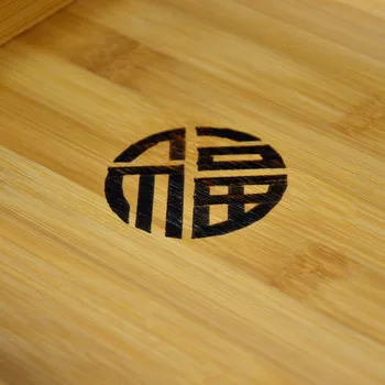 Naturlig Bambus TeaTray + Teske + Teaknife Puer Te Bord For At Vise Kinesisk Te Ceremoni Værktøjer Tilbehør