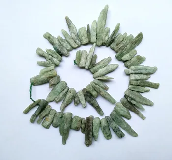 Naturlig Grøn Kunzite perle sten Chips perler 10-45 mm perle sten Kyanite lange Chip Nugget halskæde diy Perler 1string 16