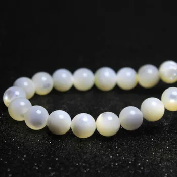 Naturlig Hvid Shell Pearl Glitter Runde Perler Til Smykker at Gøre DIY Armbånd Halskæde 4/6/8/ mm Strand 15.5 