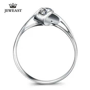 Naturlige diamant Ring i 18k Guld, Kvinder Kæreste Par års Jubilæum Romantisk Foreslå Engageret bryllupsfest Sydafrikanske 2017 Ny God