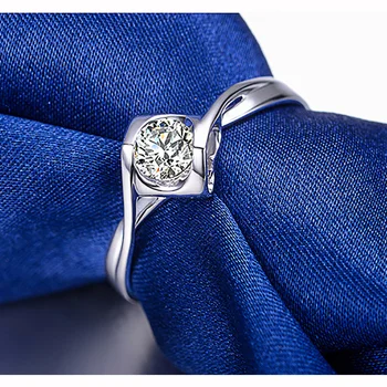 Naturlige diamant Ring i 18k Guld, Kvinder Kæreste Par års Jubilæum Romantisk Foreslå Engageret bryllupsfest Sydafrikanske 2017 Ny God