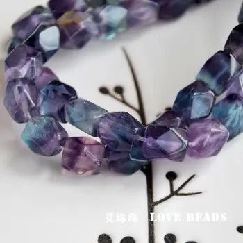 Naturlige farverige fluorit løse perler løs perle armbånd halskæde øreringe med at lave smykker håndværk resultater håndlavet materiale