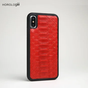 Naturlige Virkelige Ægte Læder Cover Case Til iPhone X 8 7 Plus Tilfælde 3D Python Hud Slange Design brugerdefineret navn, Telefon Synke