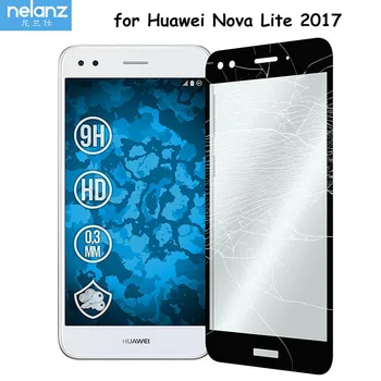 Nelanz Fuld Dækning Beskyttende Glas Film for Huawei Nova lite 2017 Hærdet Glas skærmbeskyttelse til Huawei Nova Lite 2017