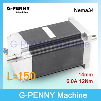 NEMA 34 Dobbelt Aksel CNC-stepmotor 86X150mm 12 N. m 6A nema34 stepmotor 1700Oz-inden for CNC engraving machine af 3D-printer