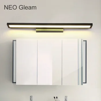 NEO Glimt, Hvid/Sort Moderne badeværelse / toilet LED foran spejlet lys badeværelse Aluminium spejl lys 0.4-1m 8-24W 85-265V