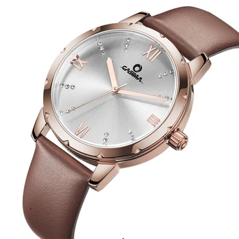 New luxury-brand-ure, kvinder mode, enkel mænds læder ure vandtæt Casima 2626