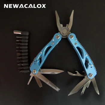 NEWACALOX Multiværktøj Tænger Lomme Kniv Lomme Bærbare Fiskeri Reparation Overlevelse Hånd Multi-Værktøjer Mini Fold Folde Skruetrækker